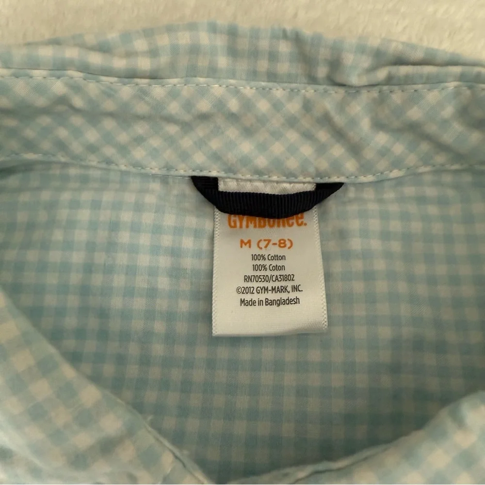 Gymboree Light Blue Plaid Button Down Shirt